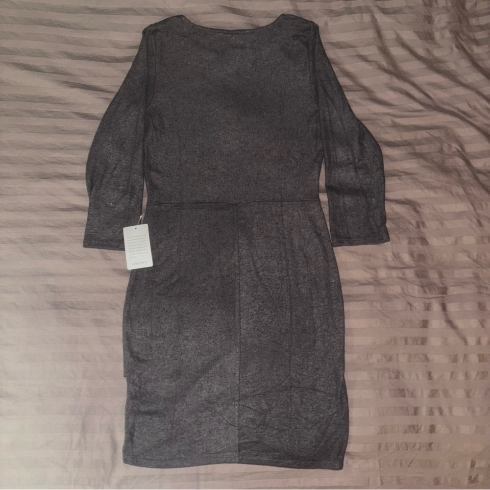 Elegant Dark Grey Dress by The Vanity Room - Picture 4 of 5